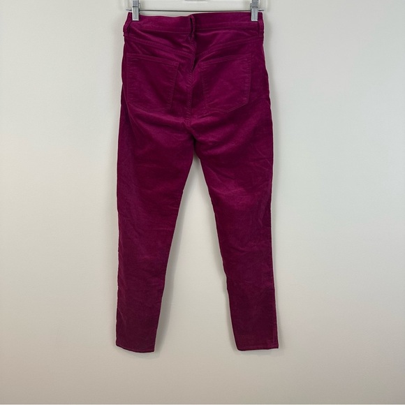 J. Crew Mercantile Magenta Pink Velvet Slim Leg Pants Size 27 - Picture 5 of 6